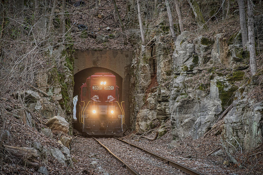 RJ Cormans Cumberland City turn at Palmyra Railroad Tunnel #1 Photograph by Jim Pearson