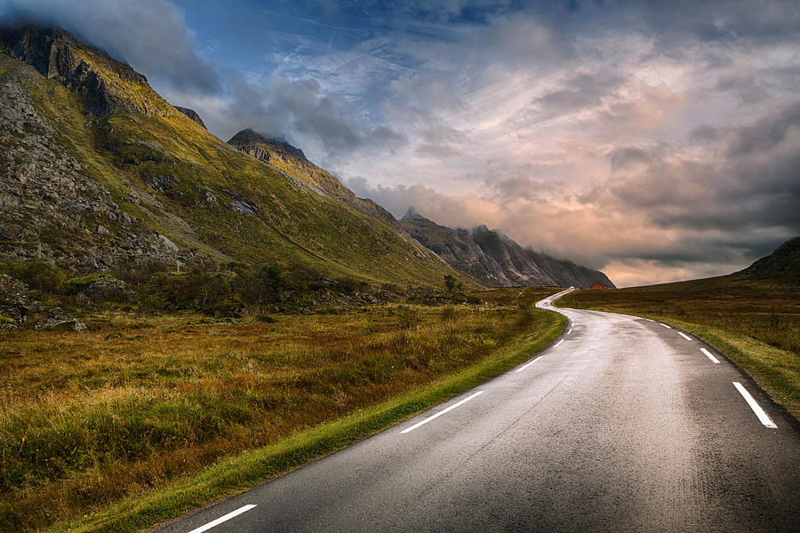 Road in Lofoten, Norway #1 Photograph by Tunart