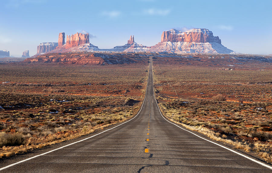 Road lead into Monument Valley #1 Photograph by KingWu