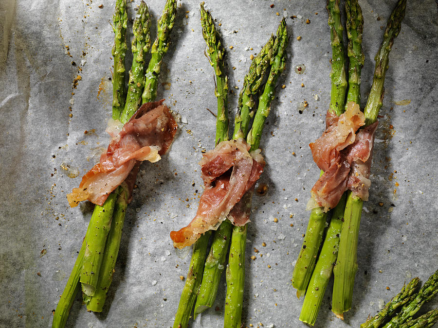 Roasted Asparagus Wrapped in Prosciutto #1 Photograph by LauriPatterson
