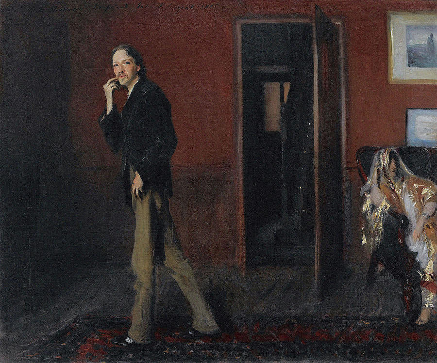 Robert Louis Stevenson and His Wife Painting by John Singer Sargent