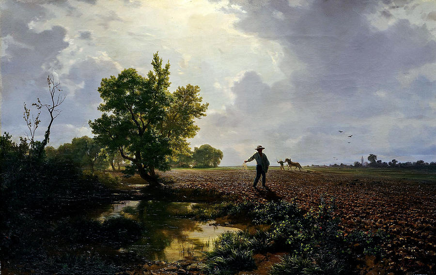 Robert Zund The Sowing Painting