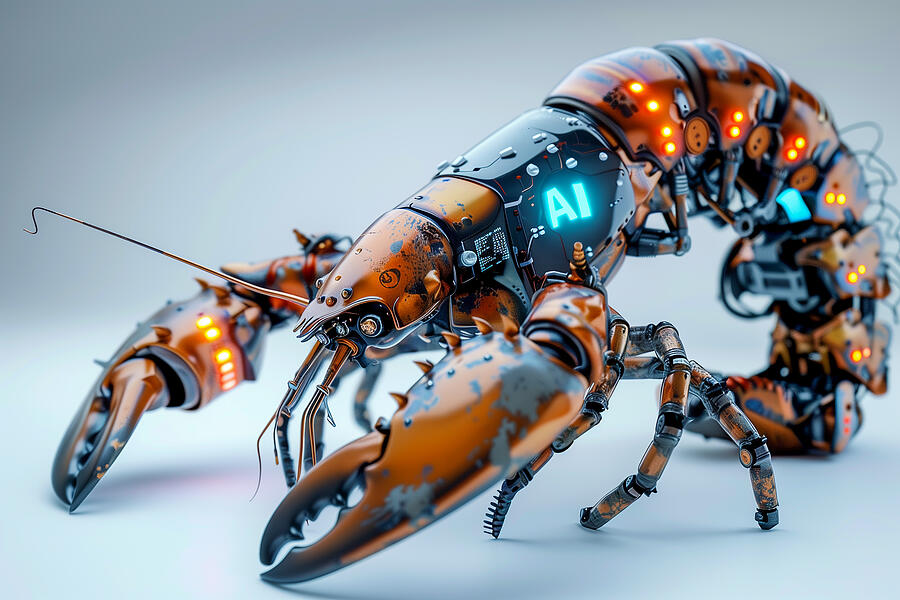 Robotic Ai Lobster #1 Digital Art by Tim Hill - Fine Art America