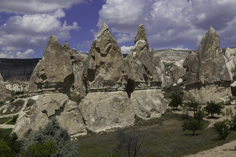 Rock formations at Love valley in Turkey #1 Photograph by Zanzibarz