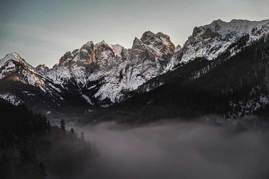Rocky Mountain Under Gray Ky - Tirol, Osterreich Photograph