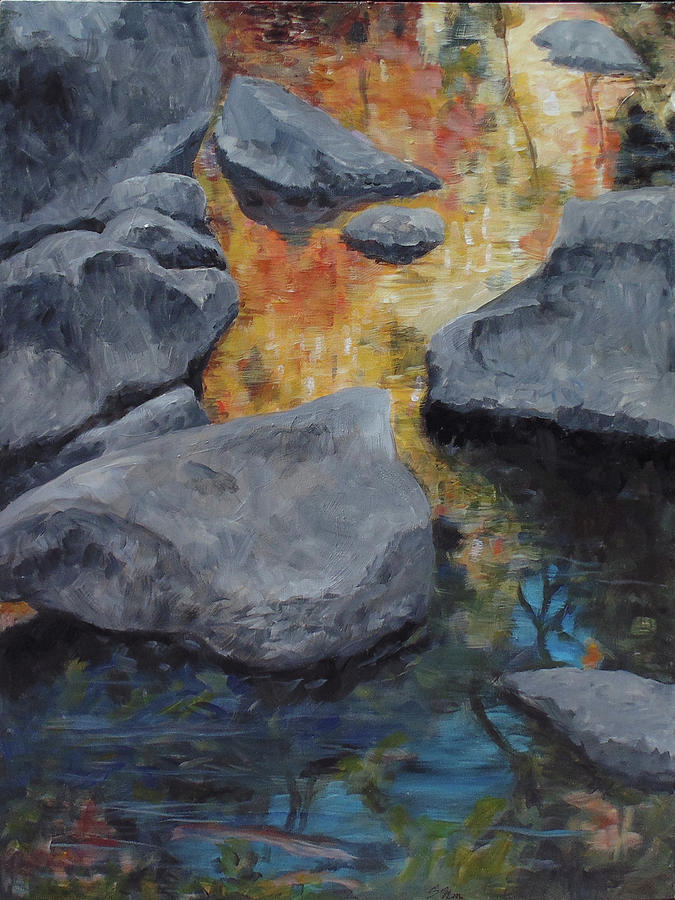 Rocky Reflections #1 Painting by Susan Moore