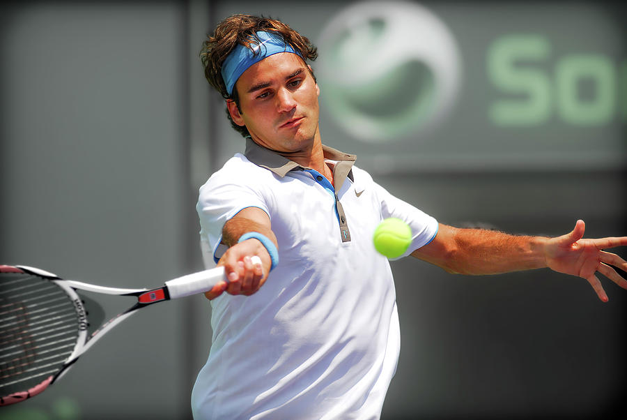 Roger Federer #1 Photograph by Lou Novick