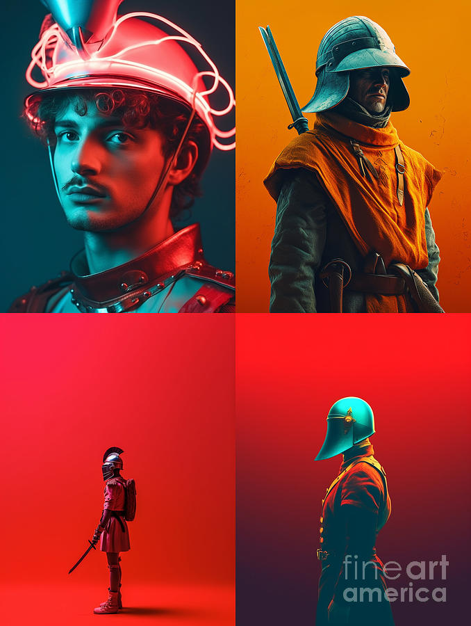 Roman  Soldier  Surreal  Cinematic  Minimalistic  By Asar Studios Painting