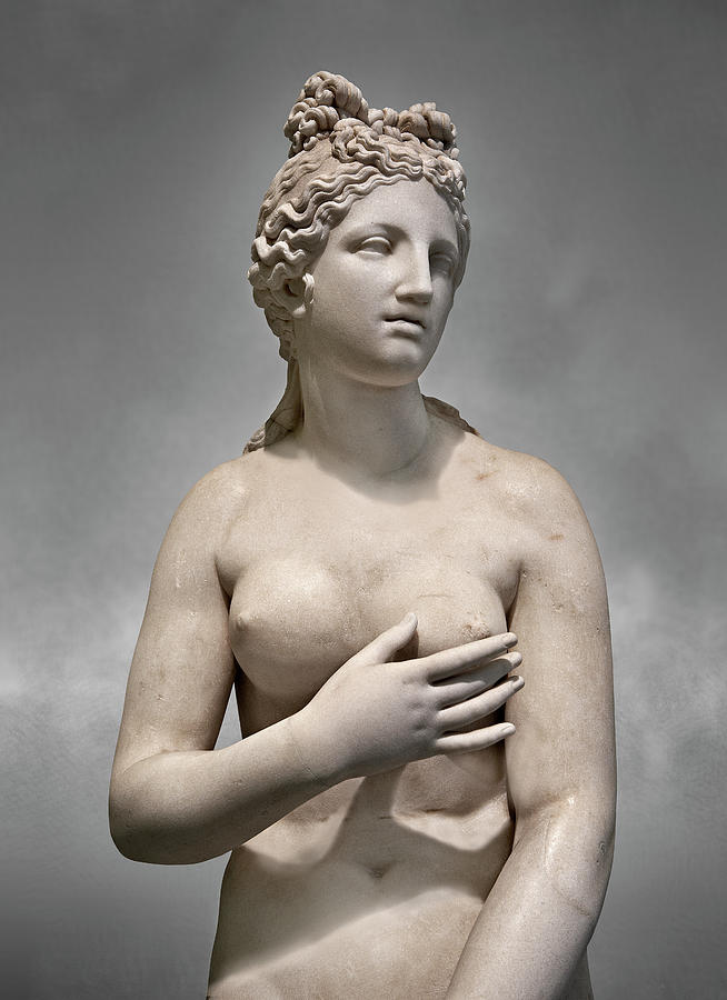 Roman statue of Aphrodite  or Venus - Naples Museum of Archaeology Italy Photograph by Paul E Williams