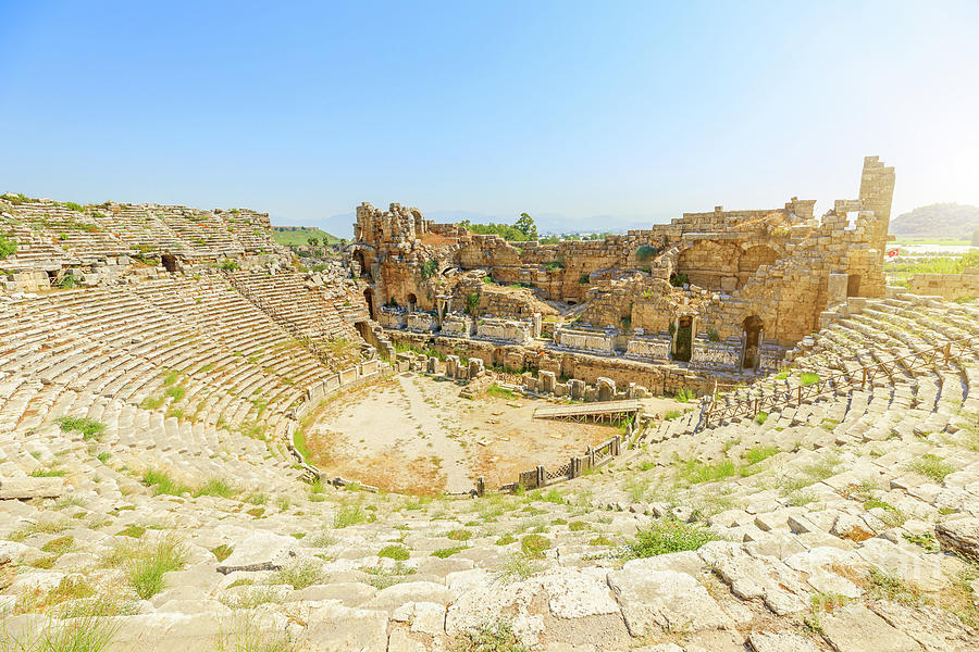 Roman Theatre of Perge city of Turkey #1 Digital Art by Benny Marty