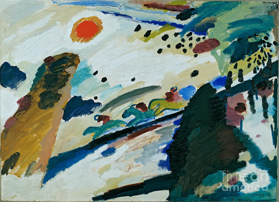 Wassily Kandinsky Painting - Romantic Landscape #1 by Treasured Art Gallery