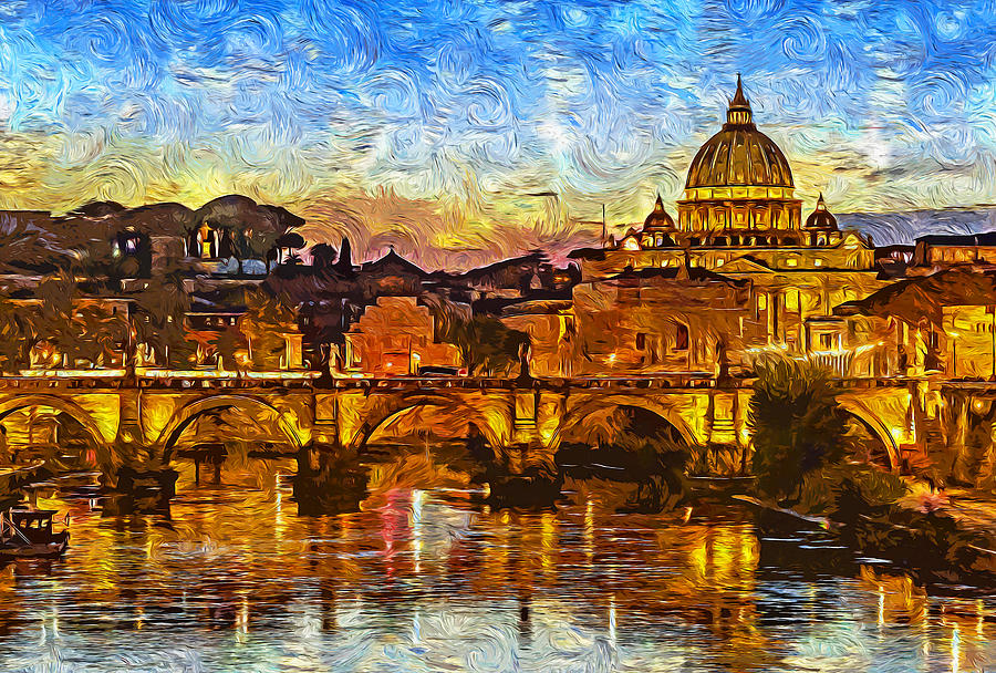 Rome and the Vatican City - 23 #1 Painting by AM FineArtPrints