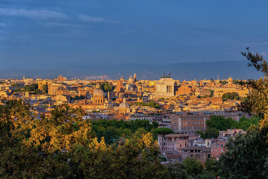 Rome Cityscape At Sunset In Italy #1 Photograph by Artur Bogacki