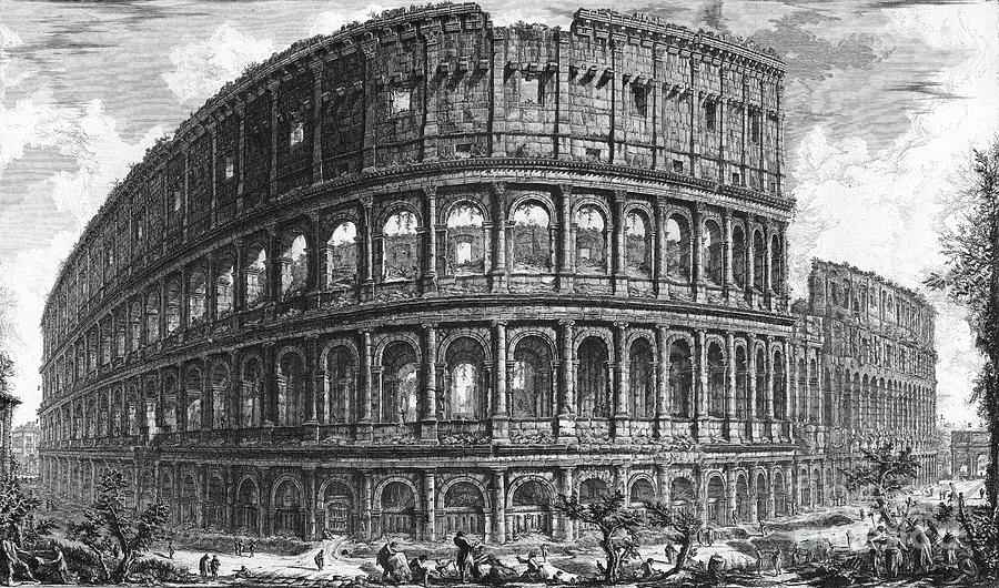Rome - The Colosseum #1 Photograph by Giovanni Battista Piranesi