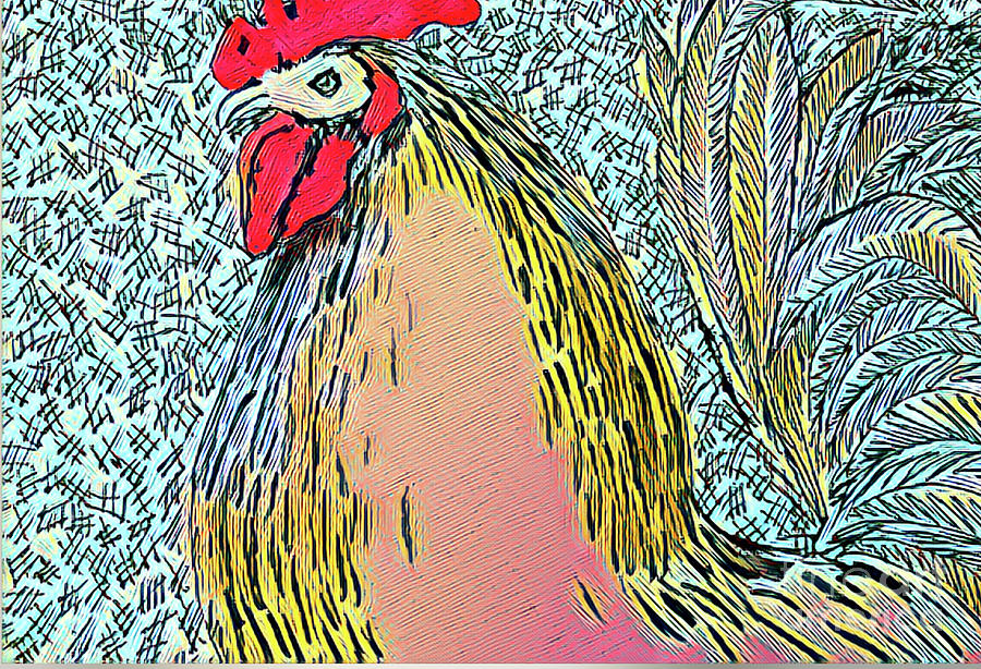Rooster #1 Painting by Melinda Etzold