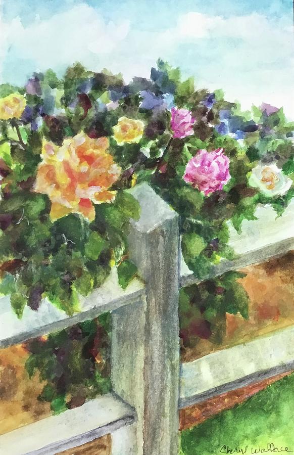 Rose Garden #2 Painting by Cheryl Wallace