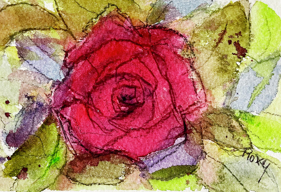 Rose #1 Painting by Roxy Rich
