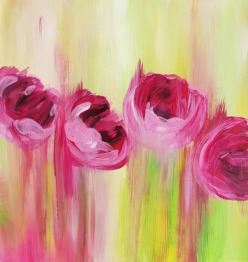 Roses  #1 Painting by Nicole Tang