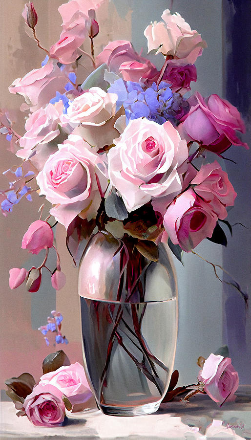 Roses with love Digital Art by SampadArt Gallery - Fine Art America