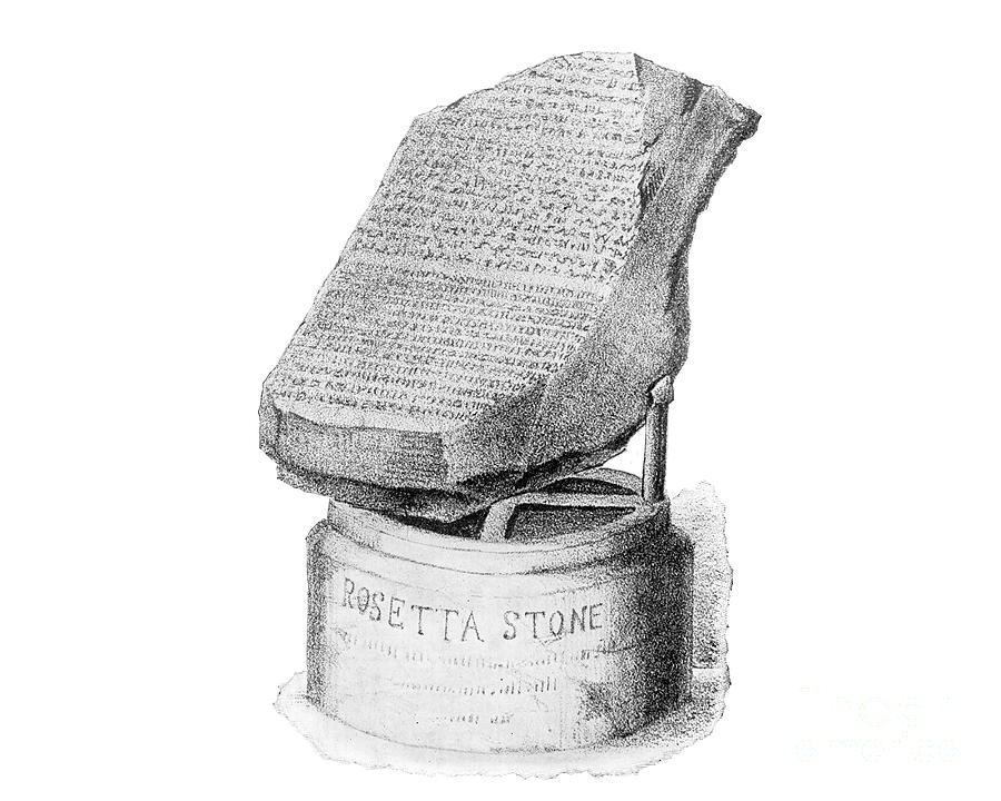 Rosetta Stone Drawing #2 Digital Art by Pete Klinger