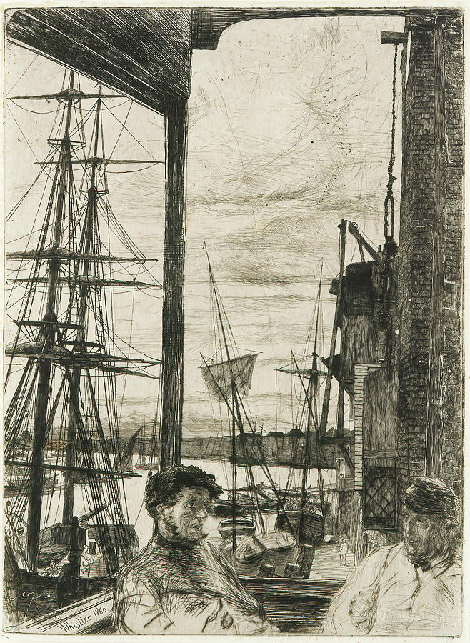Whistler Drawing - Rotherhithe #1 by Eric Glaser