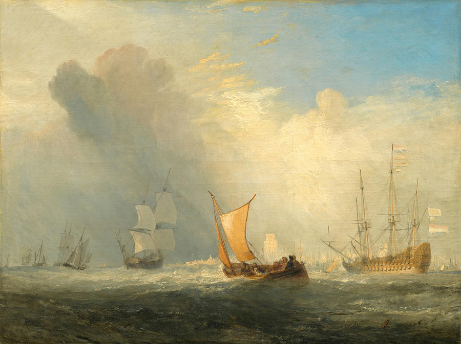 Rotterdam Ferry Boat #1 Painting by Joseph Mallord William Turner