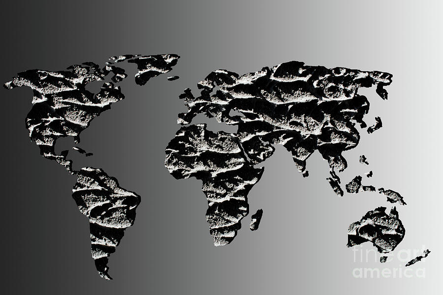 Roughly sketched out world map with patterns Photograph by Turgay Koca ...