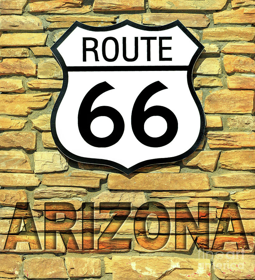 Route 66 Arizona sign #1 Photograph by Benny Marty