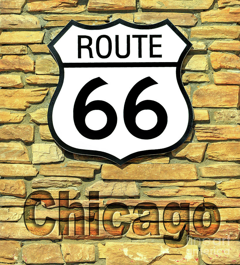 Route 66 Chicago sign #1 Photograph by Benny Marty