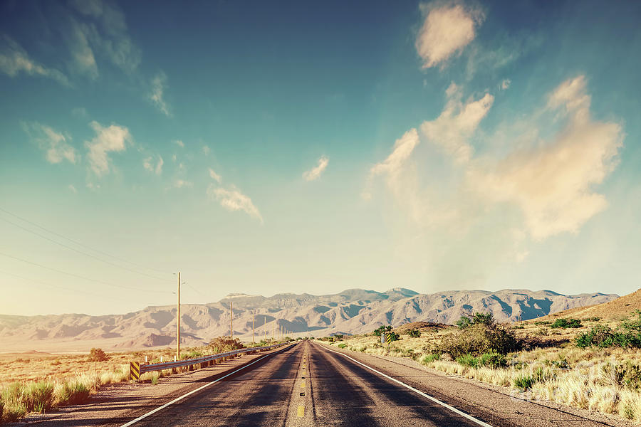 Route 66 classic old road in the USA. #1 Photograph by Michal Bednarek