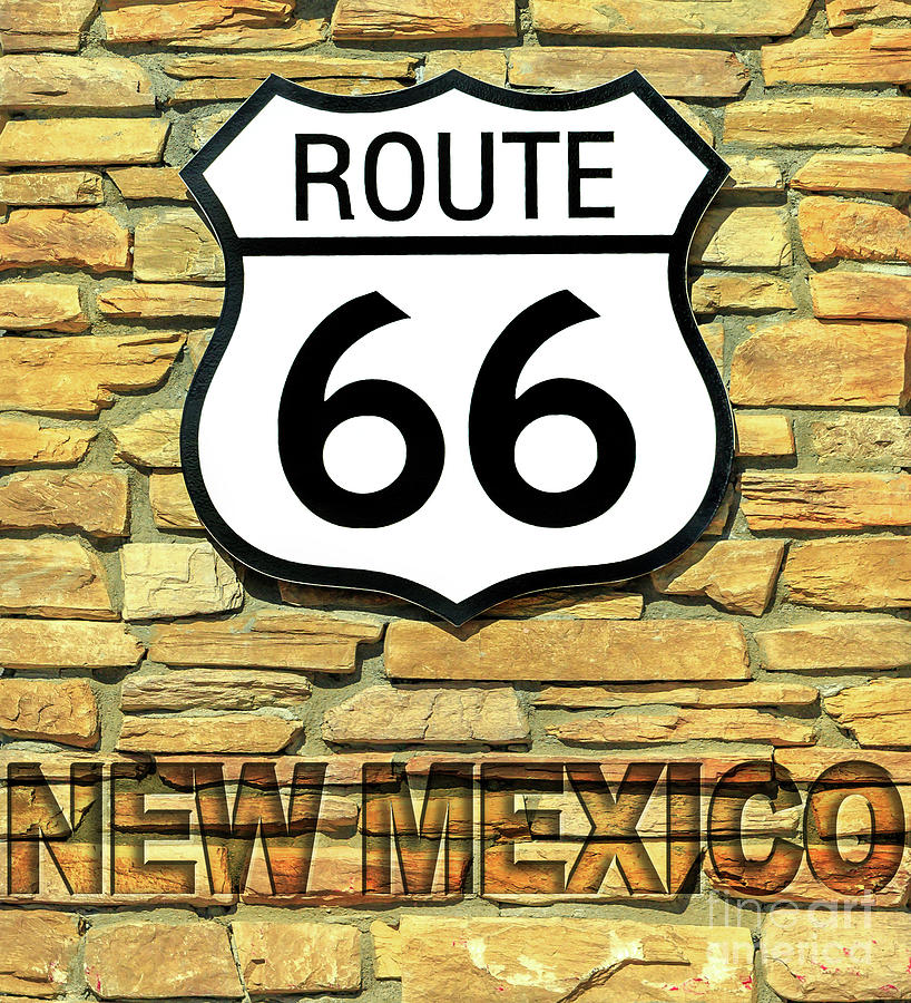 Route 66 New Mexico sign #1 Photograph by Benny Marty
