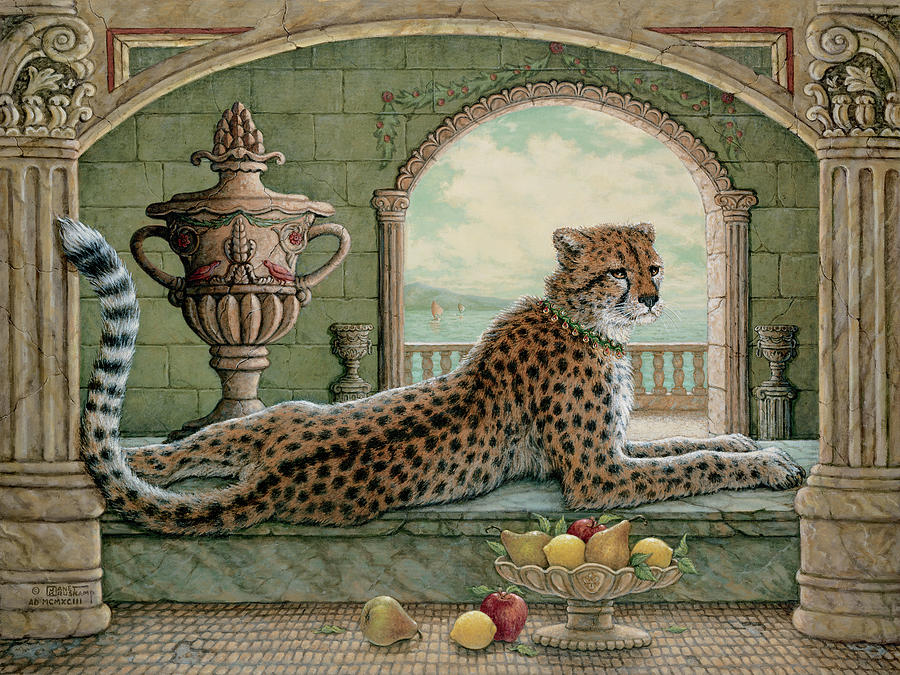 Royal Cheetah #1 Painting by Janet Kruskamp
