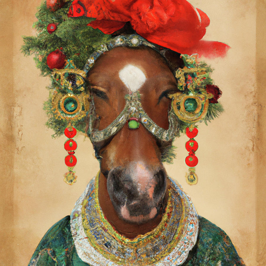 Royal, Ugly Christmas, Pet Portrait, Royal Dog Painting, Animal, King Portrait, Classic Pet Portrait #1 Painting by Ricki Mountain