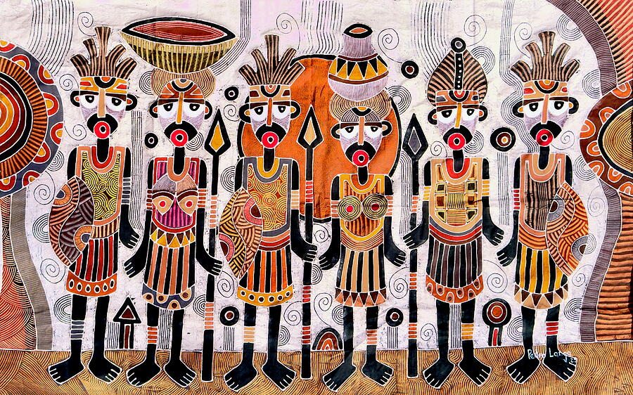 Royalty Painting by Pedro Langa - Mozambique Royalty Painting by Pedro Langa - Mozambique