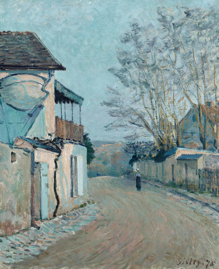 Alfred Sisley Painting - Rue de la Princesse  Winter  Rue de la princesse  l hiver   #1 by Alfred Sisley