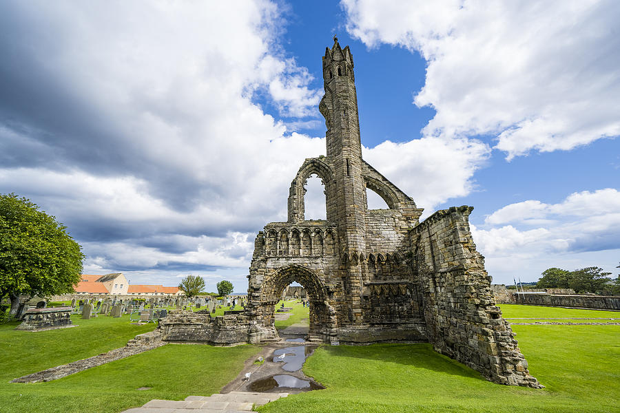 Ruin of St Andrews Cathedral in St Andrews, Scotland #1 Photograph by Yaorusheng