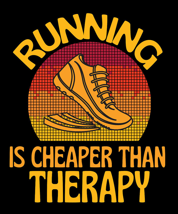 Running Is My Therapy Drawing by Faiz Nawaz - Pixels