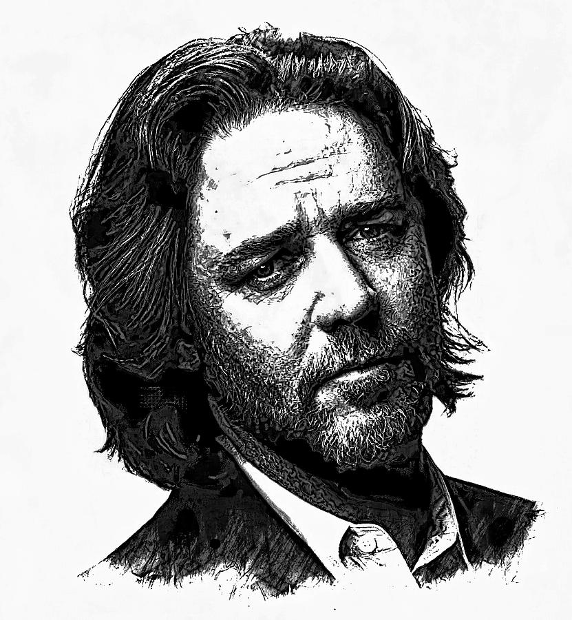 Russell Crowe #1 Digital Art by Bob Smerecki