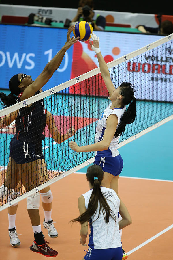 Russia v USA - FIVB Womens Volleyball World Cup Japan 2015 #1 Photograph by Ken Ishii