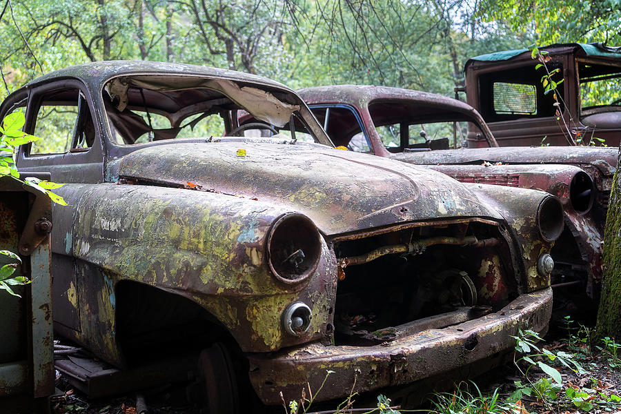 Rusty Abandoned Car #1 Photograph by Roman Robroek