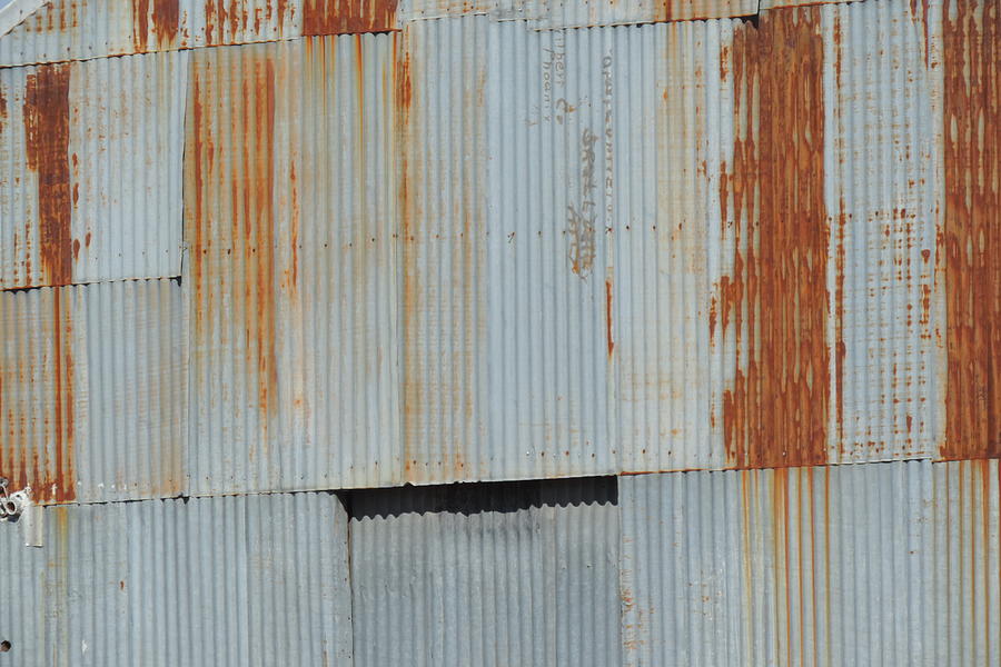 Rusty Corrugation #1 Photograph by Bill Tomsa