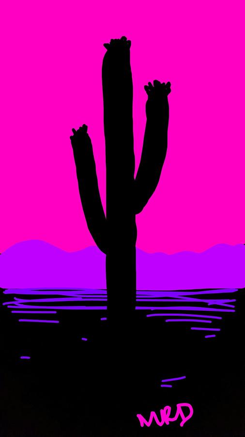 Saguaro Sunrise Drawing by Madeline Dillner Saguaro Sunrise Drawing by Madeline Dillner
