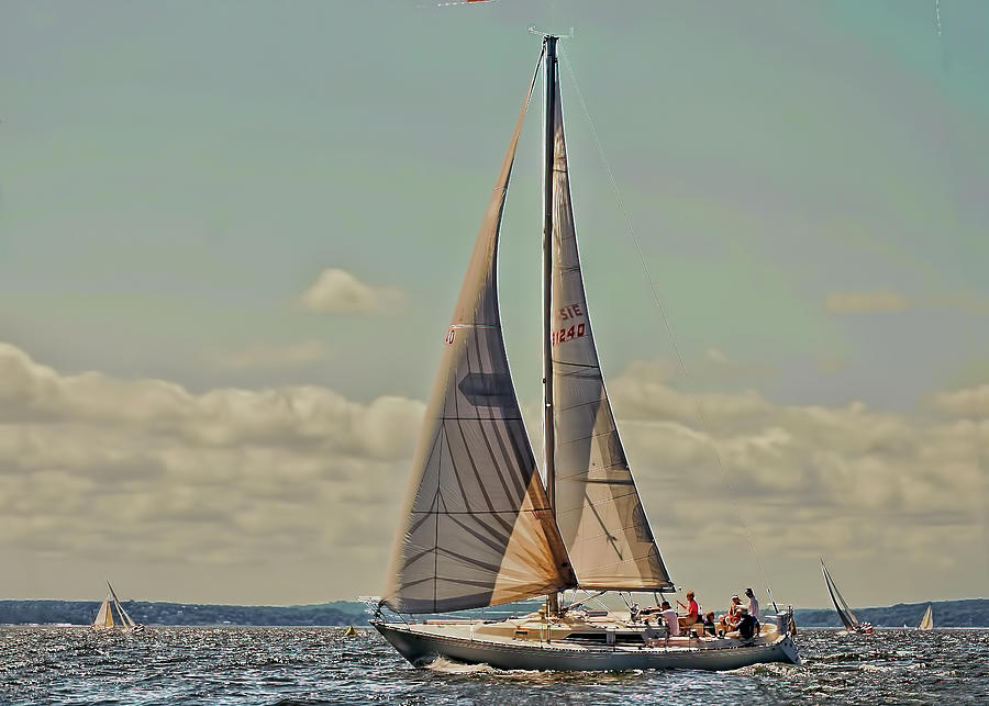 Sailboat Race in Rye, New York Digital Art by Cordia Murphy