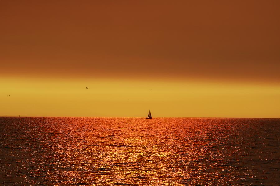 Sailing at Sunset #1 Photograph by LaDonna McCray