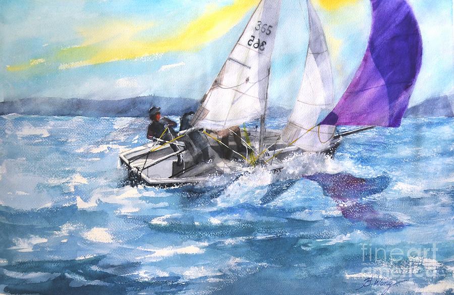 Sailing fun #2 Painting by Betty M M Wong