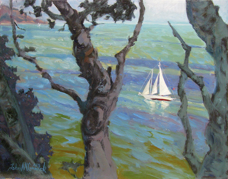 Fort Baker Painting - Sailing San Francisco Bay #1 by John McCormick