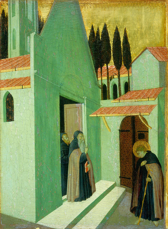 Saint Anthony Leaving His Monastery #1 Painting by Master of the ...