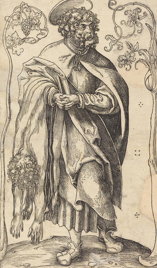Saint Bartholomew #3 Drawing by Lucas Cranach the Elder