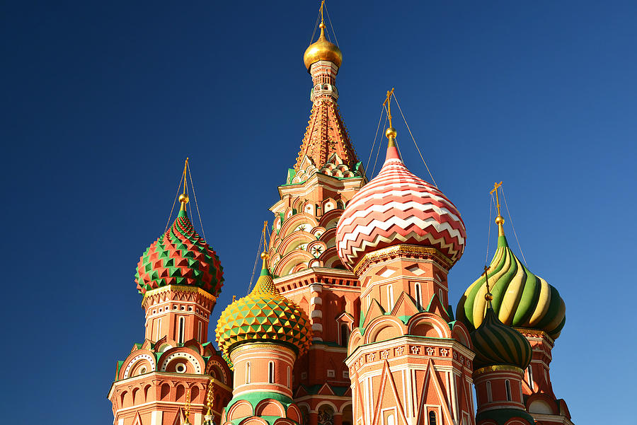 Saint Basil Cathedral on  Red Square in Moscow, Russia #1 Photograph by OlgaVolodina