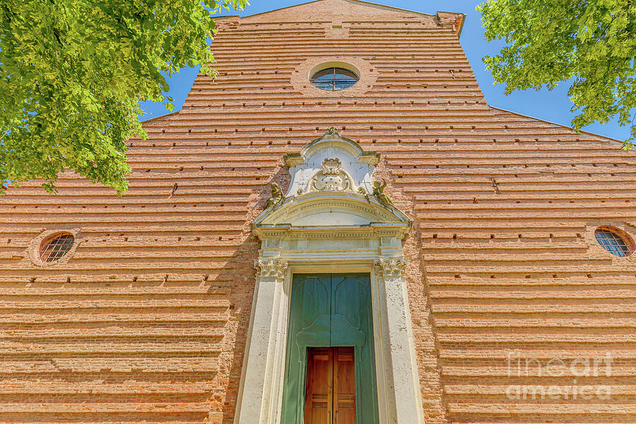 Saint Christopher church of the Charterhouse of Ferrara showing its facade on a sunny day #1 Digital Art by Benny Marty Saint Christopher church of the Charterhouse of Ferrara showing its facade on a sunny day #1 Digital Art by Benny Marty